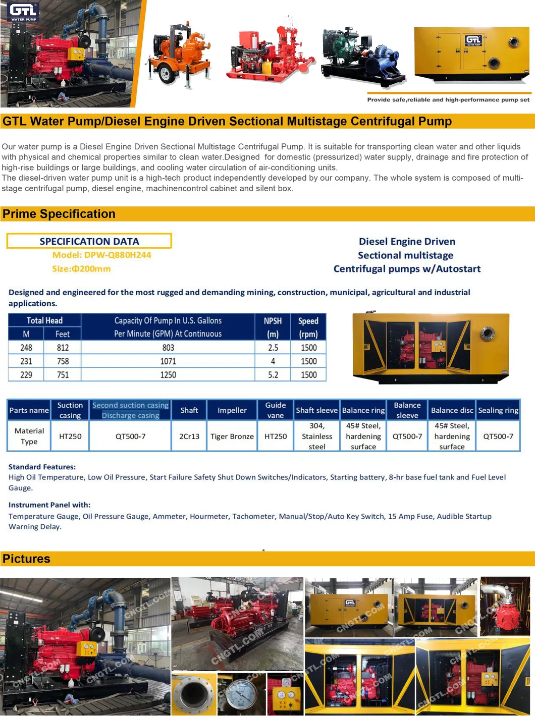Diesel Engine Driven Water Pump