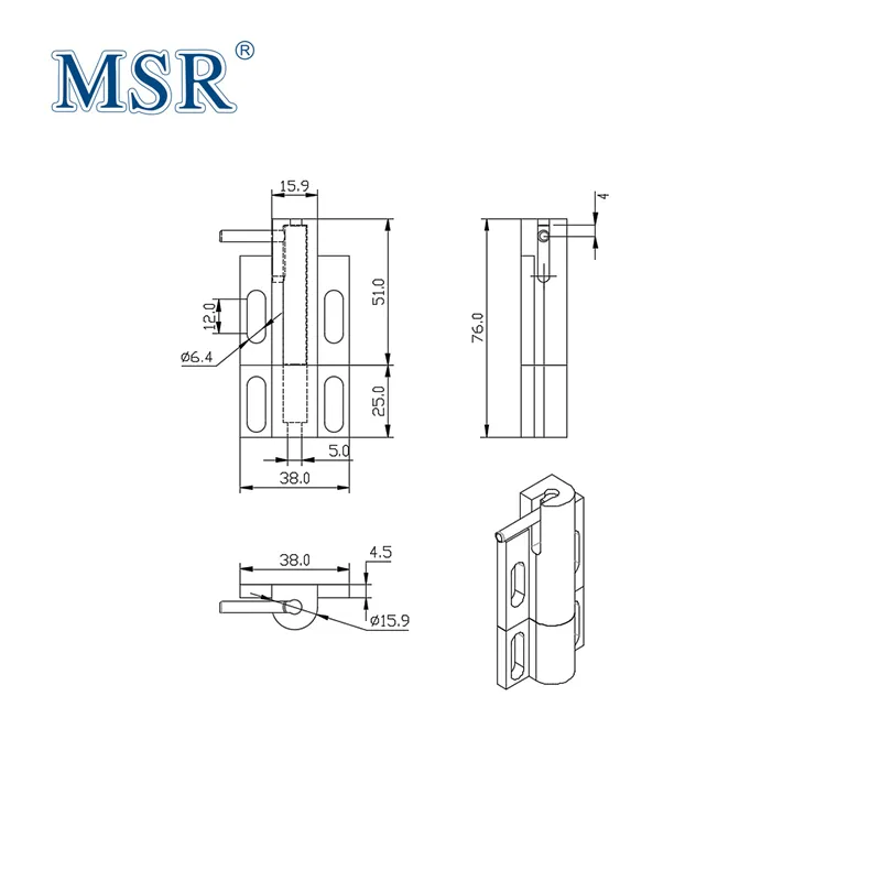 Detailed Deadbolt Latch View