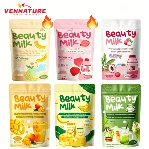 OEM ODM Premium Beauty Milk Powder Skin Whitening Products Strawberry Glutathione for Adults Improves Skin Appearance