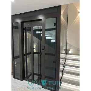 Traction Powered Durable Panoramic Small Home Lift Glass Observation Residential Elevator