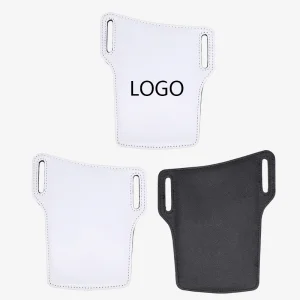 Funda de teléfono de PU de sublimación en blanco con lazos para cinturón, bolsa portátil para la cintura