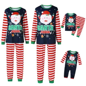 Conjunto de pijamas navideños familiares al por mayor Santa para padres e hijos, pijama de manga larga, ropa de dormir familiar