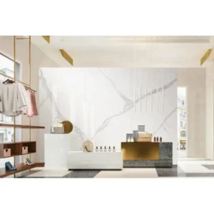 1200X2700mm Sintered Stone Polished White Large Format Tiles for Table Top or TV Background