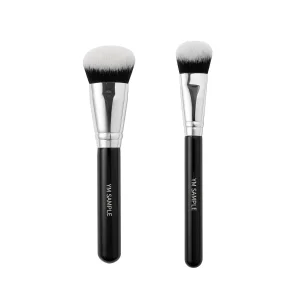 YM Factory Custom Angled Single Makeup Brush For Foundation &amp; Contour Vegan Makeup Brushes Custom Logo