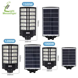 Light Messenger Outdoor Garden Waterproof IP65 Light Control Radar Induction Solar Street Lights LED Lamp with Remote