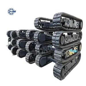 Custom-Built Crawler Undercarriage Rubber Track (0.5-120T Load Capacity Steel Track Design)