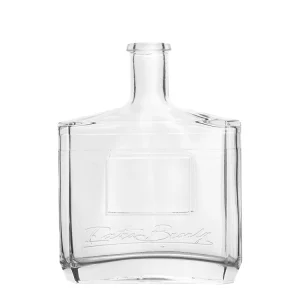 China Custom 700ml Clear Flat Square Whisky Liquor Glass Bottle Manufacturer, Manufacturers