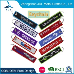 China Factory Promotional Personalized Fashion Gift Custom Logo Promotion Metal/LED/Leather/Rubber/PU/PVC Keychain Embroidered Fabric Embroidery Patch Key Ring