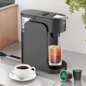 Retro Mini Capsule Coffee Machine - Automatic Home Brewing for Italian Espresso &amp; American
