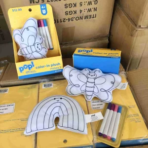 Hot Selling DIY Plush Coloring Toy Creative Hand Painted Set Educational Craft Kit For Kids