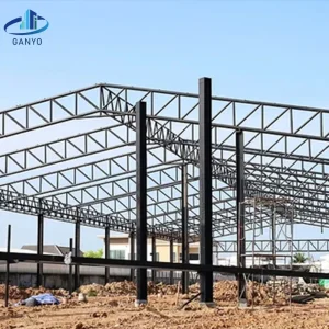 Ganyo Building Farm Storage Shed Industrial Prefabricated Steel Structure with Foldable Garage