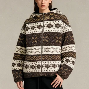 High Quality Women Winter Sherpa Ladies Wind Breaker Jacket Lightweight Fleece Hooded Jackets