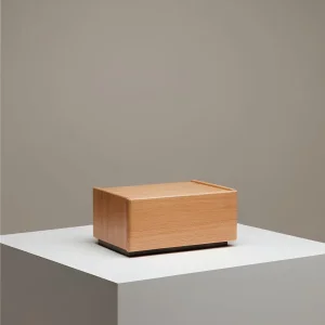 Chic Solid Wood Nightstand with Two-Tone Finish for Bedroom Bedside Table