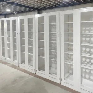 Top Quality Lab Vessel Cabinet Storage Chemical Resistant Steel Cabinet For Glasswares Durable Metal Laboratory Furniture