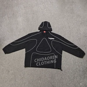 CHIDAOREN Manufacturer Custom Design Streetwear Nylon Jackets 100% Nylon Reflective Stripes Windbreaker Jacket For Men