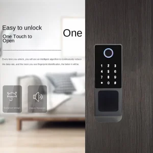 Tuya APP Smart Double Fingerprint Door Lock Waterproof Digital Key Code Electronic Rim Locks Aluminum Alloy