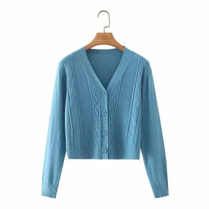 Specializing in Manufacturing Women's Cardigan Sweaters Knitted Sweaters