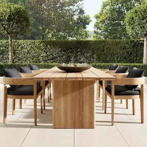 Customized Outdoor Teak Wood Furniture Set Courtyard Dining Chair and Table Garden Patio Furniture