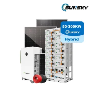 Sunsky 200kw 250 Kw 300kw 350kw Solar com 232kwh Sistema de Armazenamento de Energia Solar com Bateria de Lítio para Fazenda