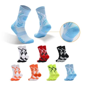 Professional Color-Blocked Running Socks Outdoor Hiking Socks Badminton Socks Basketball Socks Sweat-Wicking Training Socks