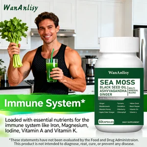 Private Label OEM/ODM Herbal Supplement Sea Moss Capsules Organic Bladderwrack Extract Capsules for Health
