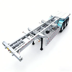 20FT 40FT 45FT Flatbed Container Cargo Transport 3/4 Axles Customized Skeleton Chassis Semi Trailer
