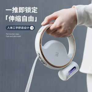 Retractable Pet Leash Ring 3.0m with Garbage Bag Box Highlight Lighting Tape