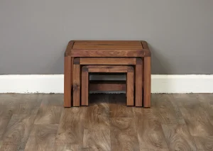 Wholesaler Direct Factory Supply Solid Walnut Wooden Coffee Tables, 3 Nest of Tables for Living Room Bedroom Hallway and Outdoor Furniture