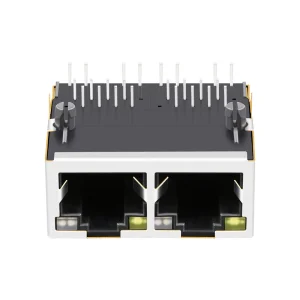 Shielded Magnetic Dual Ports RJ-45