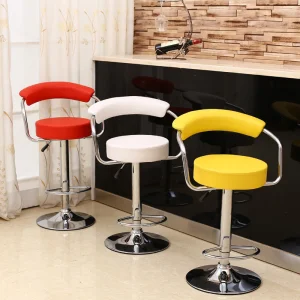 Soft Leather Swivel Bar Stool