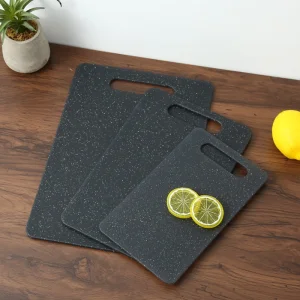 Marble-Patterned Double-Sided Dual-Use Three-Piece Cutting Board Set Thawing Board Chopping Block Portable Non-Slip Kitchen Meat