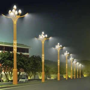 Efficient Outdoor Light Solutions with Adjustable Pole Heights for Streets