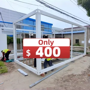 20ft 40ft Prefabricated FlatPack Mobile Modular Micro Metal Steel Structure Open Foldable Shipping Office Container House Frame