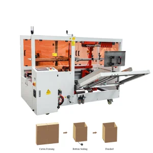 CES20TX Carton Erecting Machine, Carton Corrugated Tray Box Erector, Fully Automatic Tape Box case Carton Erector