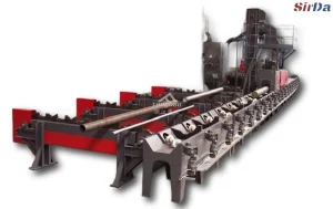 Continuous Feed Blasting System for Steel Plating.