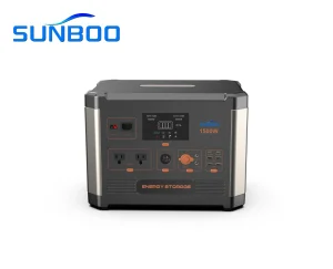 Estação de Energia Portátil 1500W Gerador Solar Portátil com Tomadas AC Universais para Iluminação Externa, TV e Geladeira
