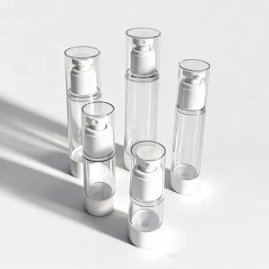 High End Refillable Plastic Skincare Packaging 120ml 100ml 50 ml 15ml 5ml Airless Press Cream Pump Bottle