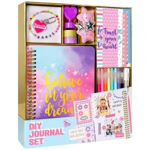 Custom Printed DIY Journal Kit Teenage Girl Birthday Gift Notebook Scrapbook Box Diary Set for Kids Students Graduation &amp; Party