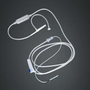 Conjunto de infusión IV desechable de bureta médica con aguja