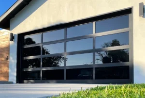 Prima Metal Elegance: Carriage-Style Garage Swing Doors with Faux Wood Accents