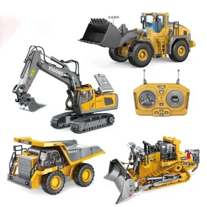 2.4G Alloy Remote Control Digger Excavator Toy Rc Dump Truck Toy Remote Control Engineering Vehicle