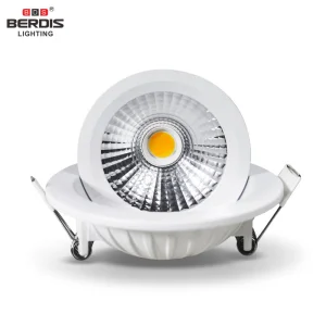 IP65 Adjustable Aluminum Recessed Downlight Tiltable Dimmable Cob Downlight