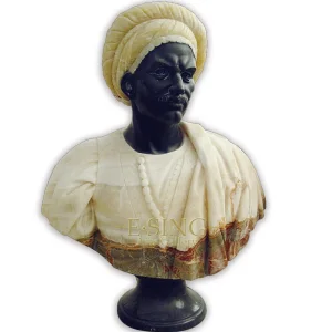 Hot Sale Hand Carved Indoor Home Decoration White Stone Roman Figure Marble Man Bust Sculpture