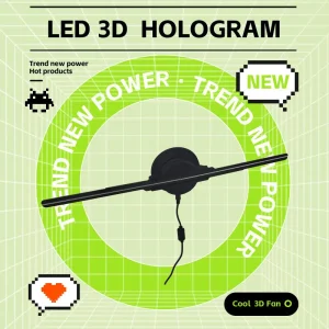 224/384 LED 42cm Holographic 3D Imaging Hologram Fan Spinning 3D Hologram LED Fan Display