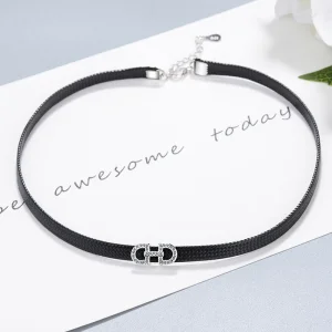 Korean black choker