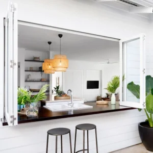 Durable Aluminum Alloy Folding Window Soundproof Double Layer Glass and Thermal Insulated Structure Window