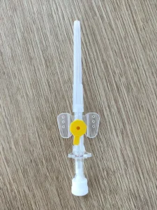 Single Use IV Catheter Disposable Butterfly Type with Injection Port Blue