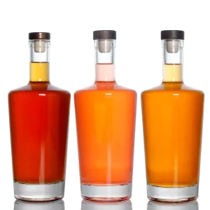 Wholesale 500ml 700ml 750ml Clear Tall Glass Bottles Slender Neck Limoncello Liquor Rum Whsiky Vodka Bottle