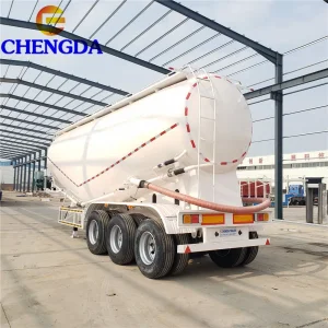 Factory V-Shape 3axles 40cbm Powder Tanker Bulk Cement Tank Semi Trailer