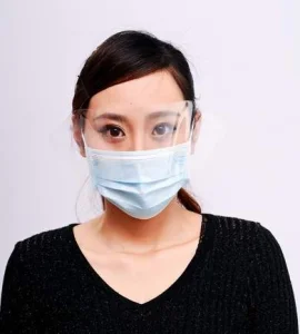 Mascarillas desechables 3-Ply con cobertura facial y ganchos elásticos para el hogar, oficina, escuela y al aire libre